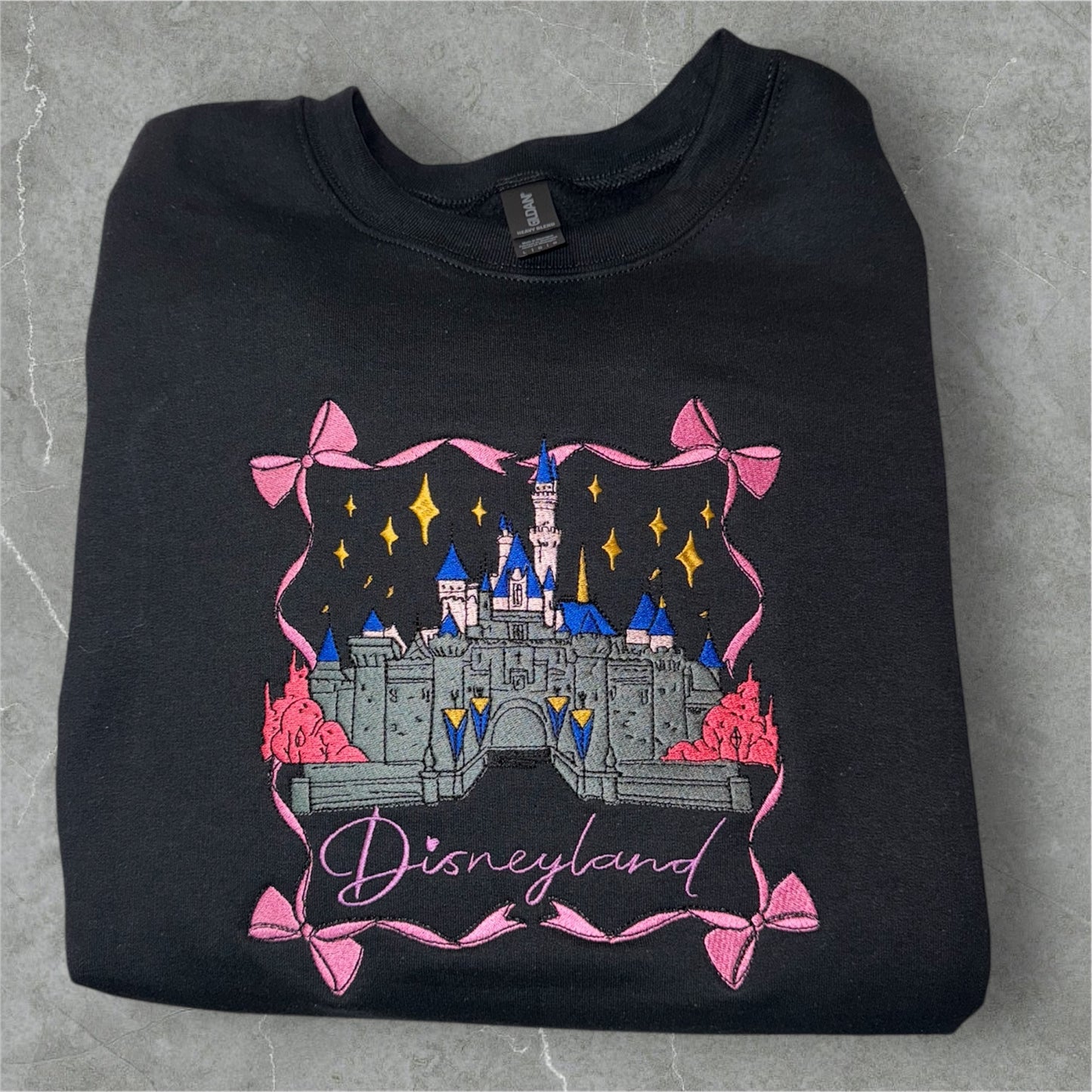Disneyland castle with Bows