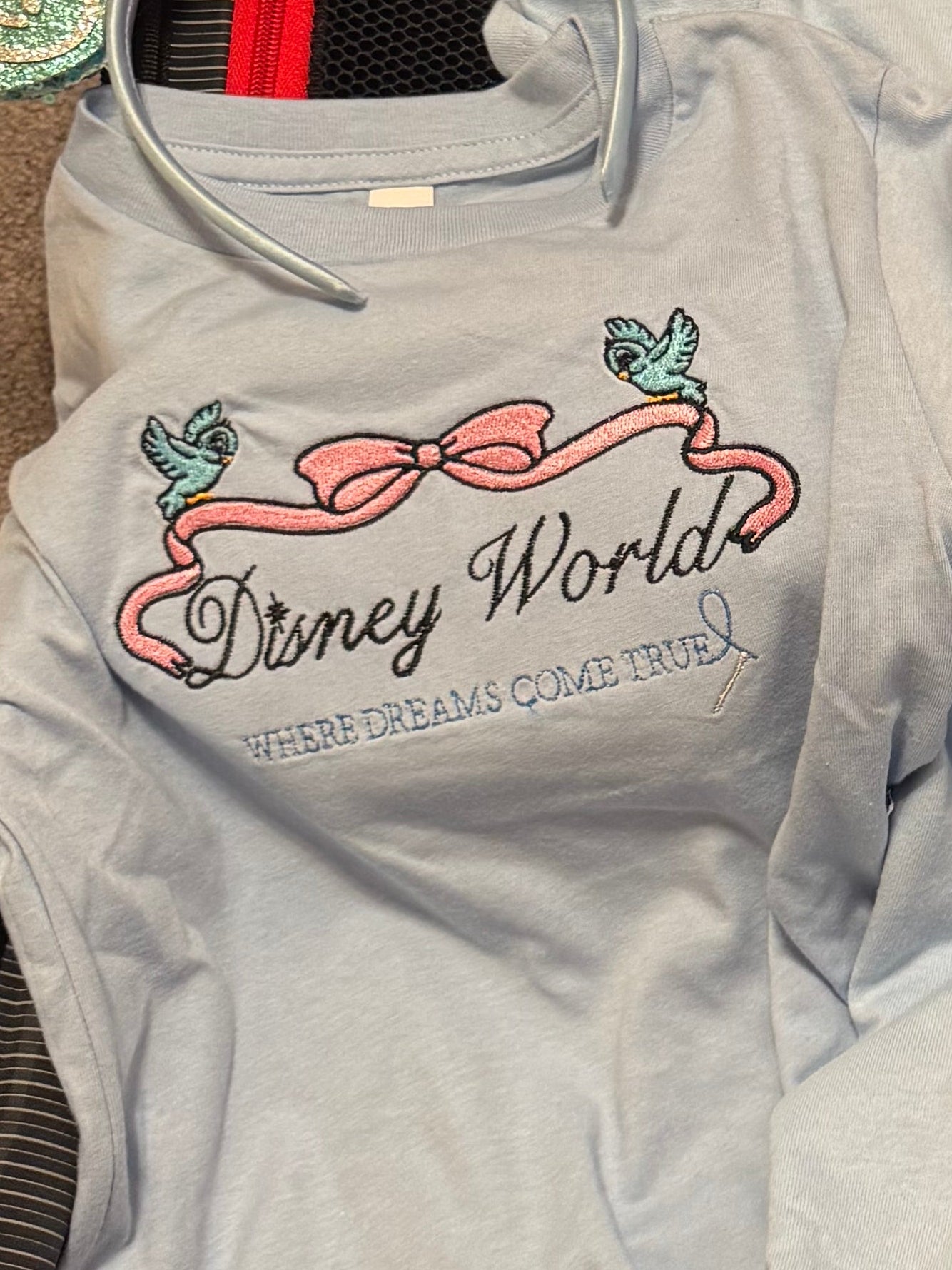 KIDS Disney World birds and bows T-shirt