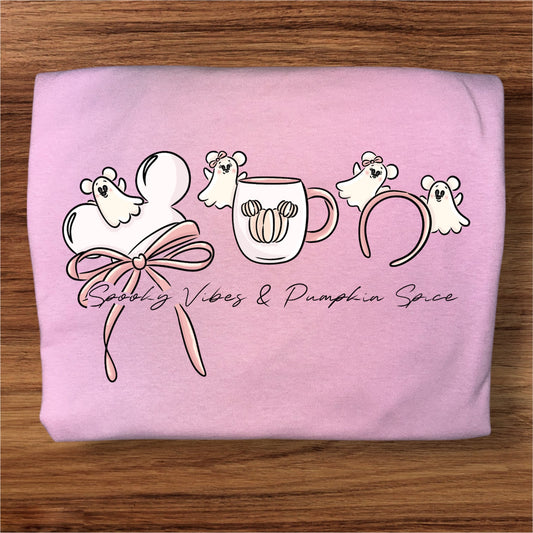 Spooky Vibes and Pumpkin Spice Graphic  (not embroidered)