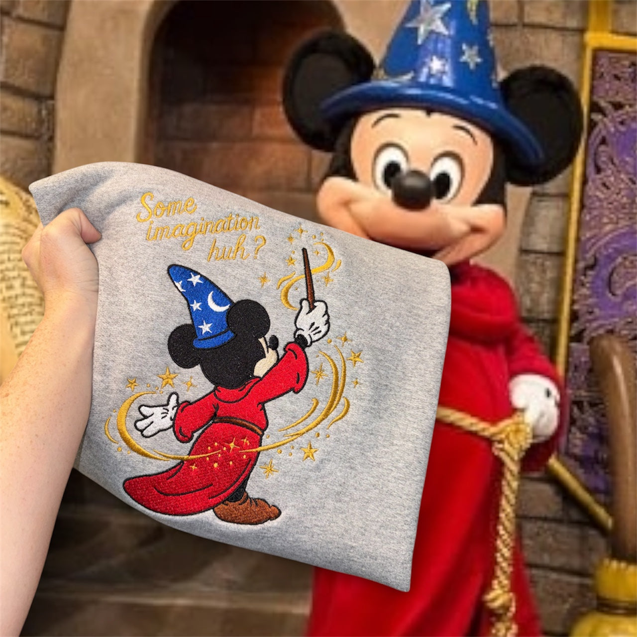 Sorcerer Mickey (back turned)